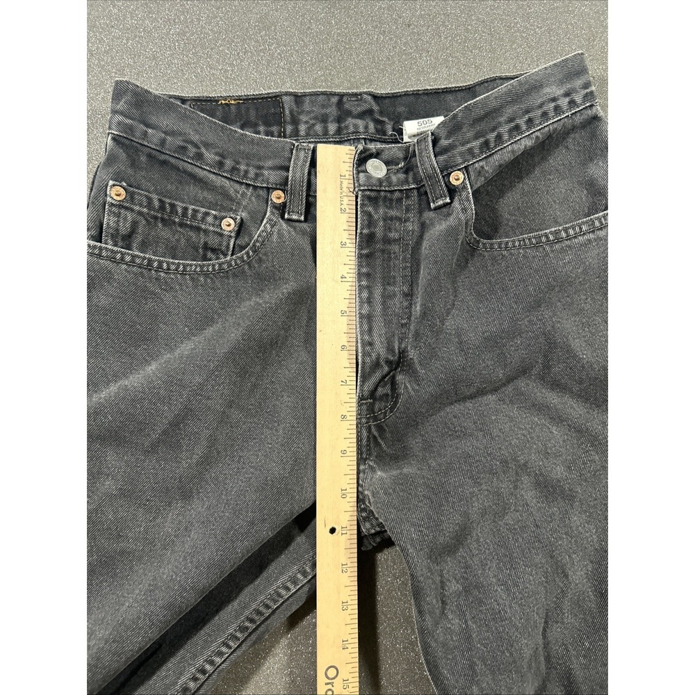 Vintage Levis Jeans Mens 31x30 (Fits 29x29) Faded Black 505 Red Tab Canada 1990s - Picture 13 of 15